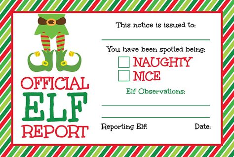 Elf Report Card, Elf Printables, Elf Notes, Pink Pixie, Holiday Traditions Family, Santa Letter Template, Christmas Trees For Kids, Elf Activities, Christmas Pops