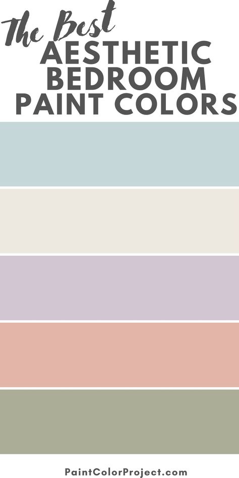 Bonito, Pastel Colors For Bedroom Walls, Lilac Accent Wall Bedroom, Classic Bedroom Paint Colors, Teen Paint Colors Bedroom, Simple Bedroom Paint Ideas, Gender Neutral Wall Color, Pastel Bedroom Color Scheme, Teen Girl Bedroom Color Palette