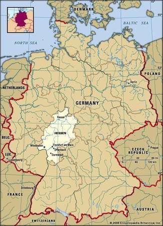 Hessen | state, Germany | Britannica.com Germany Facts, Pictures Of Germany, History Of Germany, German Heritage, Germany Map, Lower Saxony, North Rhine Westphalia, German History, History People