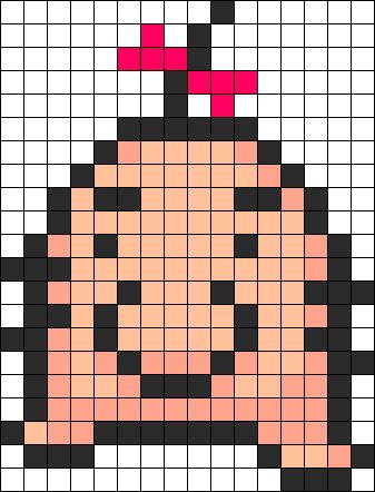 Mr Saturn Perler Bead Pattern / Bead Sprite Earthbound Pixel Art, Mr Saturn Earthbound, Mr Saturn, Mini Hama Beads, Bead Templates, Perler Projects, Kandi Ideas, Perler Ideas, Fuse Bead Patterns