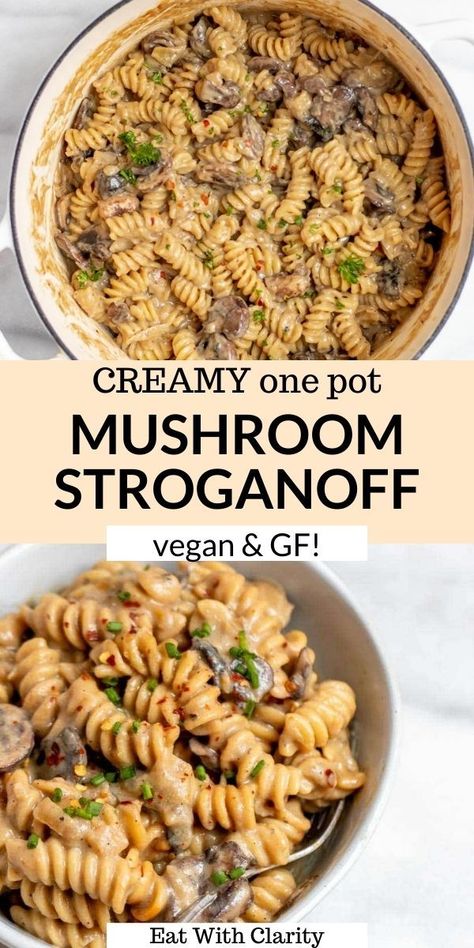 Veggie Mains, Vegan Mushroom Stroganoff, Vegan Journey, Meals Vegetarian, Well Plated, Simple Foods, Lenten Recipes, Vegetarian Mains, Pastas Recipes