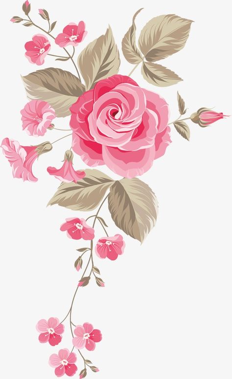 Pintado a mano de flores de material de antecedentes,Flores,Pintado,Patrón,Pintado,Flores vector Rose Flower Png, Trendy Flowers, Hand Painted Flowers, Digital Flowers, Flower Art Painting, Flower Backgrounds, Fabric Painting, Flower Wallpaper, Flower Drawing