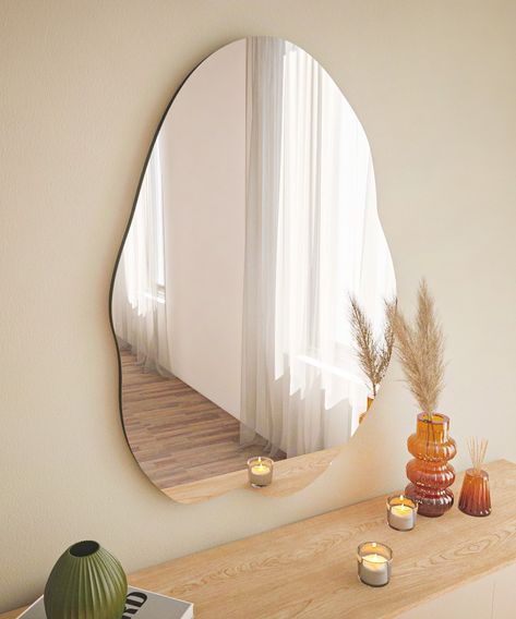 Spiegel Oho 60x85cm Small Room Inspo, Hallway Mirror, Small Hallways, Mirror Interior, Dresser With Mirror, Small Space Living, Accent Mirrors, New Room, House Rooms