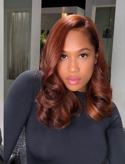 fall and winter hair color ideas black women Hair Dye Ideas Black Women, Pelo Color Vino, Cinnamon Hair, Winter Hair Color Ideas, Hair Dye Ideas, Ginger Hair Color, Dyed Natural Hair, Hair Color Auburn, Copper Hair Color