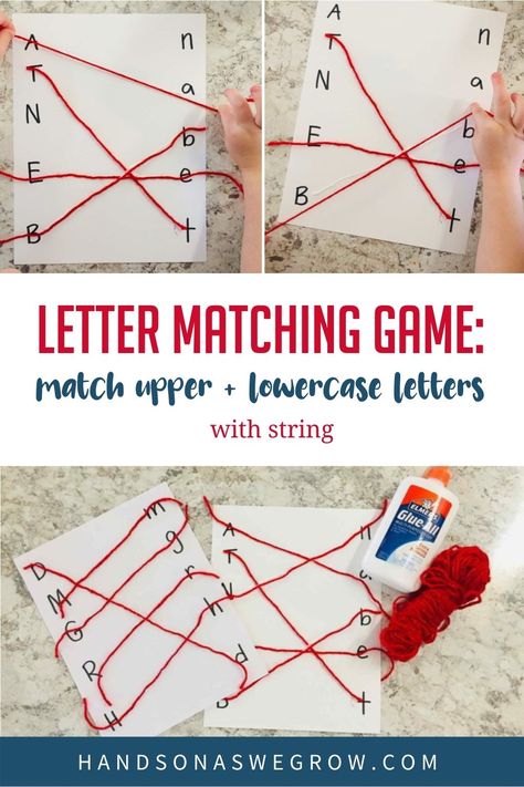 Upper And Lower Case Letter Matching Alphabet Activities, Upper Case Lower Case Activities, Upper And Lower Case Activities, Upper Lower Case Letter Match, Lowercase Letter Activities Preschool, Matching Letters Activities, Upper And Lowercase Letter Matching, Tactile Letter Activities, Upper And Lower Case Letter Matching