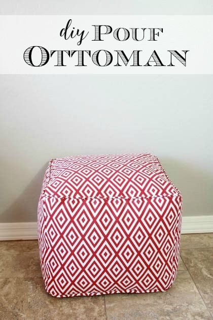 Hey everyone! It’s Katie again from Addicted 2 DIY. Today, I have (1) a tutorial on how to make a fun DIY pouf ottoman and (2) a few lessons I learned while I was making mine that will help you out wh Diy Pouffe, Diy Pouf Ottoman, Syprosjekter For Nybegynnere, Pegboard Craft Room, Diy Pouf, Diy Kitchen Shelves, Diy Sy, Pouf Chair, Diy Ottoman