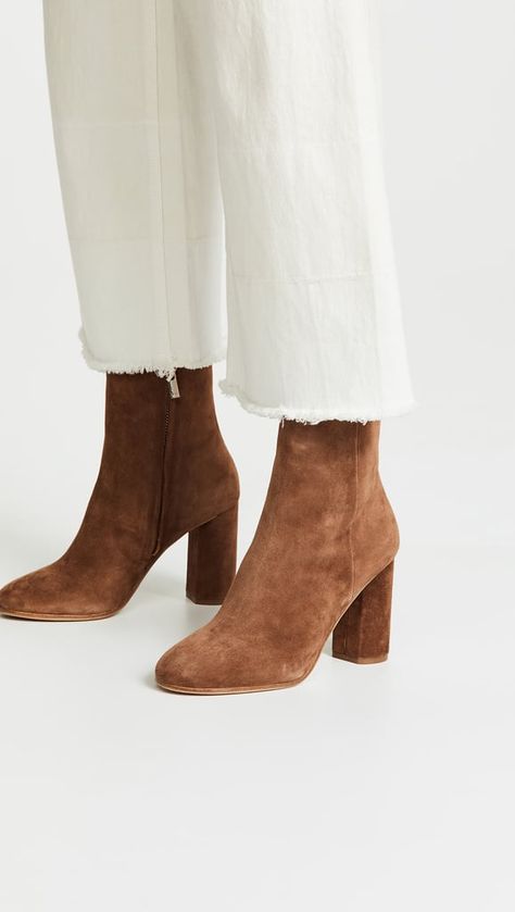 12 Fall Booties You'll Want to Add to Your Closet STAT - Joie Lara Bootie Brown Booties Outfit, Shoes Ideas For Women, Wax Recipe, Sugar Wax Recipe, Neutral Boots, Trendy Winter Fashion, Booties Outfit, Lara Jean, Fall Booties