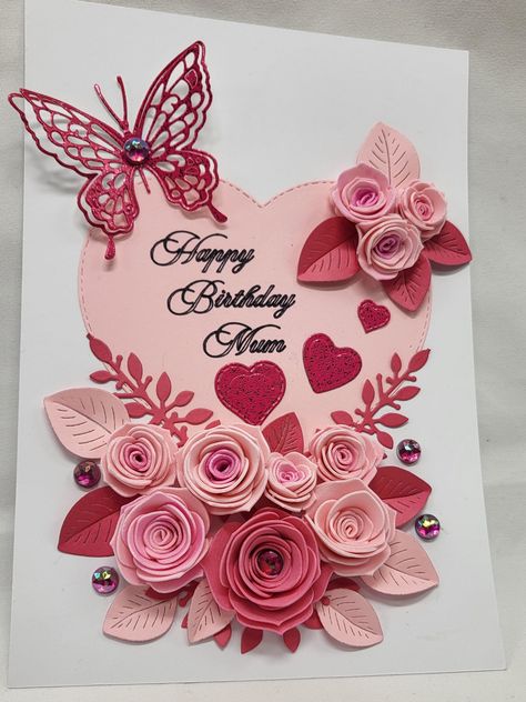 Flower Making Crafts, Fun Projects For Kids, Beautiful Birthday Cards, Unique Birthday Cards, Birthday Cards For Mum, Personalized Birthday Cards, Mother's Day Diy, Birthday Cards Diy, Handmade Greetings