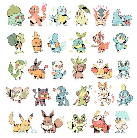 Orangesdeen on Twitter: "Starters to celebrate gen 9!… " Pokemon Starters, Pokemon Backgrounds, Cute Pokemon Pictures, Pokemon Drawings, All Pokemon, Pokemon Fan Art, Character Wallpaper, Graphic Design Fun, Pokemon Characters