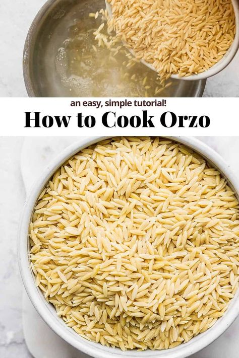 Cooking With Orzo, Cooking Orzo In Chicken Broth, Orzo How To Cook, Orzo In Rice Cooker, What Is Orzo, Recipes For Orzo Pasta, Easy Orzo Recipes Side Dishes, How To Make Orzo Pasta, Cooking Orzo How To