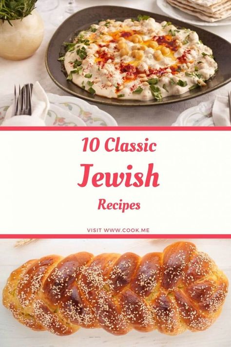 10 Classic Jewish Recipes - Cook.me Recipes Ashkenazi Jewish Food, Jewish Foods Recipes, Traditional Jewish Meals, Hebrew Food Recipes, Jewish Meat Recipes, Classic Jewish Recipes, Healthy Jewish Recipes, Kosher Potluck Recipes, Jewish Comfort Food