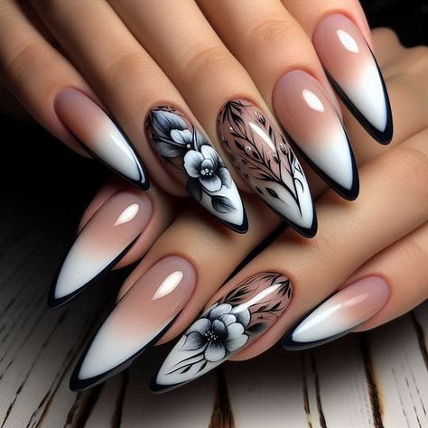 Nagellack Trends, Elegant Nail Art, Nagel Tips, Nail Forms, Nail Polish Designs, Elegant Nails, Nail Designs Spring, Floral Nails, Nail Accessories