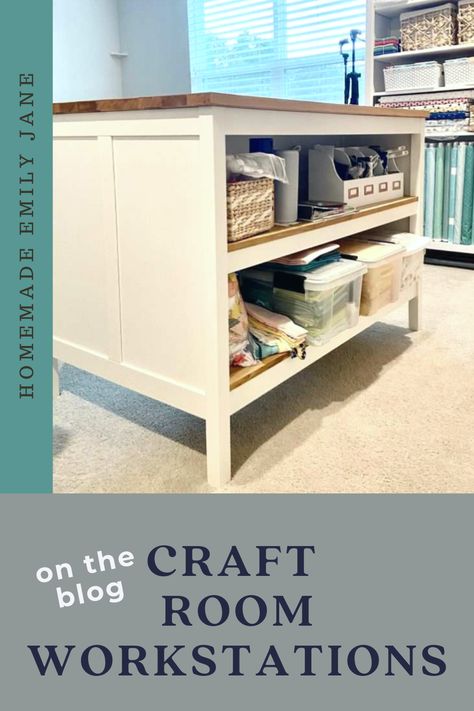 Are you looking for craft room ideas for your creative space or sewing room? I’ve got three fantastic crafting workstation ideas to share with you! Check out my craft room workstations on the Homemade Emily Jane  blog! Ironing Stations Sewing Rooms, Quilting Studio Sewing Spaces, Crafting Workstation, Craft Workstation, Quilt Room Organization, Sewing Craft Room, Workstation Ideas, Craft Room Ideas, Beginner Quilting