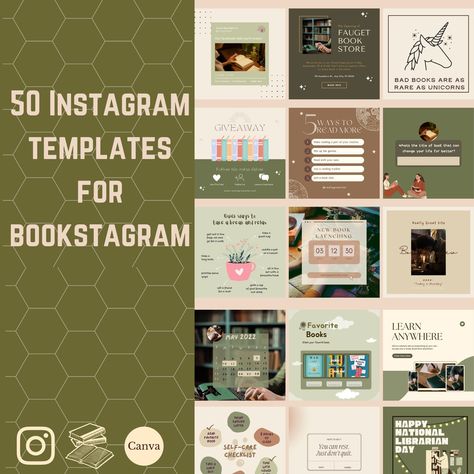 Book Launch Social Media Posts, Book Instagram Post Template, Bookstore Social Media Post, Bookish Instagram Templates, Book Review Template Instagram Post, Bookstagram Graphics, Book Review Instagram Post, Book Social Media Post, Bookstagram Post Template