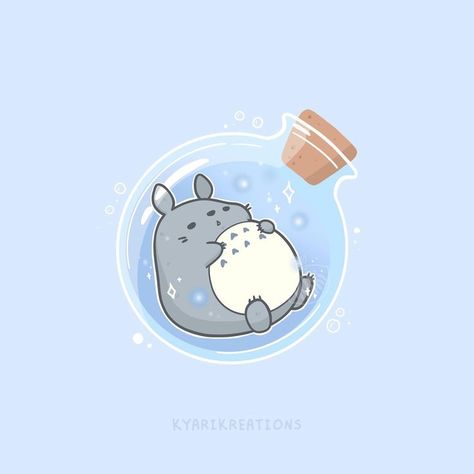 Totoro Drawing, Kawaii Totoro, Cute Background Pictures, Studio Ghibli Background, Ghibli Artwork, Cute Kawaii Animals, Cute Animal Drawings Kawaii, Studio Ghibli Art, Anime Nerd