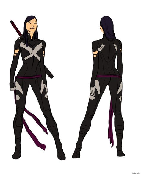 Kris Anka on Psylocke's new suit design - Psylocke - Comic Vine Ravens Reference, Psylocke Costume, X Men Mystique, Marvel Redesign, Kris Anka, X Men Storm, X Men Comics, Style Cyberpunk, Casual Updo