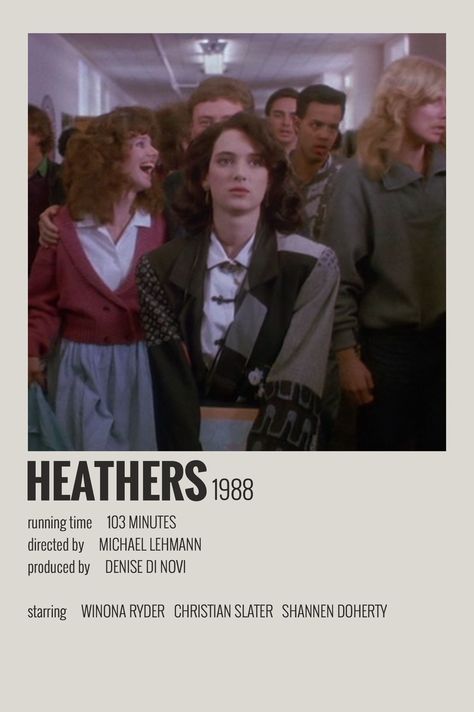 Heathers Movie, Indie Movie Posters, Iconic Movie Posters, Movie Card, Film Posters Minimalist, Film Poster Design, رعب نفسي, Film Posters Vintage, Movie Poster Wall