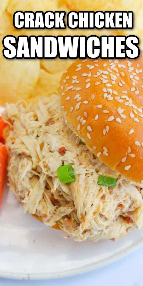 Chicken Breast Sandwich Recipes, Cheesey Chicken, Chicken Sandwhich, Crockpot Pulled Chicken, Suncatchers Diy, Chicken Breast Sandwich, Shredded Chicken Sandwiches, Easy Roasted Vegetables, Hot Chicken Sandwiches