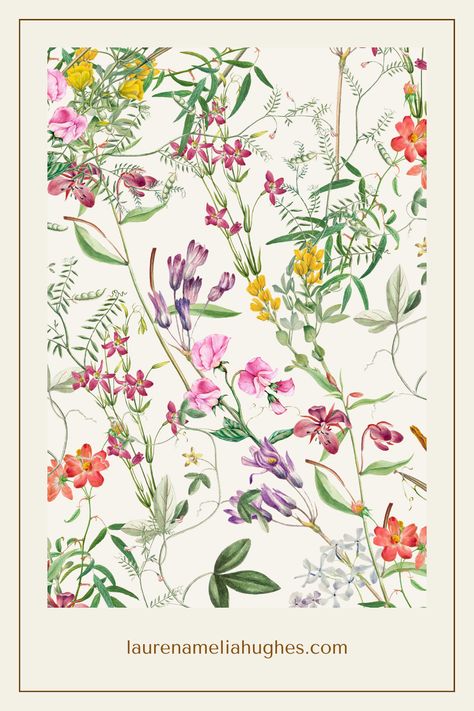 Wildflower Drawing, Fashion Interior Design, Botanical Floral Prints, Fabric Styles, Textile Prints Design, Art Scarves, Textile Pattern Design, Floral Poster, Unique Prints