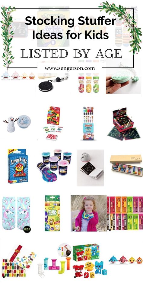 Stocking Stuffer Ideas for Kids (by AGE) Kids Stocking Ideas, Stocking Ideas For Kids, Stocking Stuffers For Kids 8-10, Stocking Stuffers For Boys 8-10, Kids Stocking Stuffer Ideas, Christmas Stocking Stuffers For Kids, Play Dough Art, Stocking Stuffer Ideas For Kids, Kids Stocking Stuffers