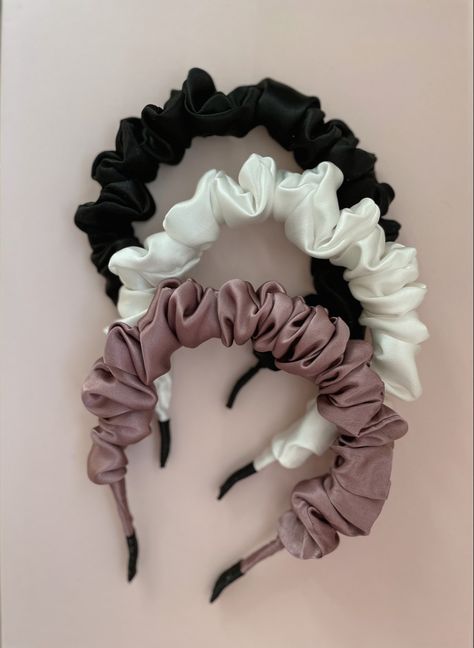 Tela, Silk Headband Diy, Hair Accessories For Women Headbands, Diademas Aesthetic, Aesthetic Headbands, Silk Scrunchies Aesthetic, Aesthetic Headband, Scrunchies Business, Aesthetic Scrunchies