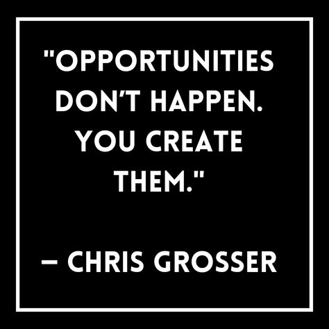 "Opportunities don’t happen. You create them." — Chris Grosser Motivational Sales Quotes Business, Sales Motivation Quotes, Sales Motivation, Positive Vibes, Motivational Quotes, Quotes