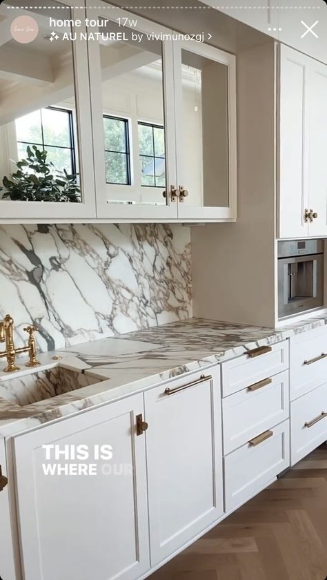 Calcutta Countertops, Calcutta Marble Kitchen, Bathroom Closet Remodel, Kitchen Revamp, Calcutta Marble, Marble Countertops Kitchen, Kitchen Ideals, Barn Kitchen, Build Inspiration