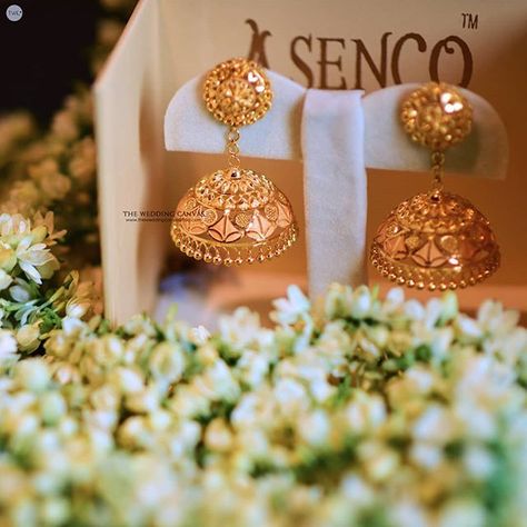 The Wedding Canvas (@twc2014india) • Instagram photos and videos Earing Jewellery, Jhumka Design, Cage Earrings, Gold Jhumkas, Bridal Jewelry Sets Brides, Unique Gold Jewelry Designs, Gold Jhumka, Jhumka Designs, Wedding Canvas