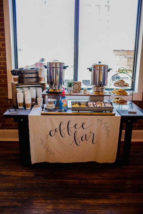 organic-industrial-louisiana-wedding-at-aubrey-hall-21                                                                                                                                                                                 More Reception Food Station, Wedding Reception Food Stations, Coffee Bar Wedding, Wedding Food Stations, Rustic Wedding Decorations, Autumn Wedding Reception, Louisiana Wedding, Coffee Wedding, Reception Food