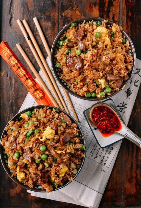 Beef Fried Rice Beef Fried Rice, Cibo Asiatico, Food Asian, Mapo Tofu, Takeout Food, Recipes Beef, Läcker Mat, God Mat, Fried Rice Recipe