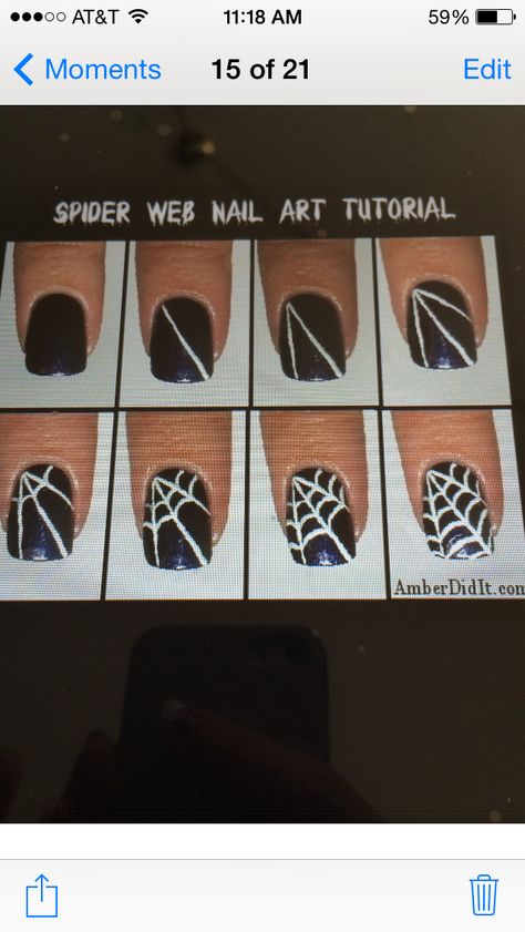 Easy Nail Designs For Beginners Halloween, Easy Nail Halloween Designs, Easy Spider Web Nail Art, Cute Pumpkin Nails Short, Simple Skull Nail Art, Easy Nail Designs Halloween, Halloween Nail Designs Red And Black, Really Easy Halloween Nails, Easy Halloween Nails To Do At Home