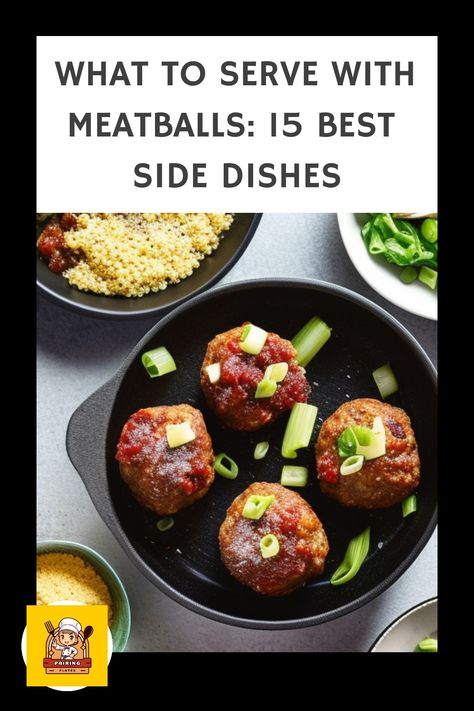 🍝🤤 Craving meatballs? Discover the 15 best side dishes to serve with your favorite Italian delicacy! 🥗🍅 #meatballs #sidedishes #15BestSideDishes Sides For Swedish Meatballs, What To Serve With Meatballs, Meatball Side Dishes, Italian Style Meatballs, Savory Meatballs, Appetizer Meatballs, Vegan Meatballs, Beef Meatballs, Italian Meatballs