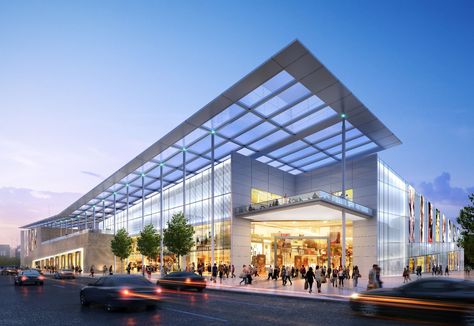 CGarchitect - Professional 3D Architectural Visualization User Community | Shopping Mall Mall Facade, Shopping Mall Design, Retail Facade, Retail Architecture, Shop Facade, 3d Architectural Visualization, Mall Design, Interior Vintage, Architectural Visualization