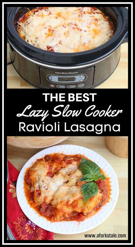 Slow Cooker Million Dollar Spaghetti, Lazy Lasagna Crockpot, Camper Recipes, Slow Cooker Ravioli Lasagna, Ravioli Lasagna Recipe, Slow Cooker Ravioli, Crockpot Ravioli, Magical Slow Cooker, Slow Cooker Pasta Recipes