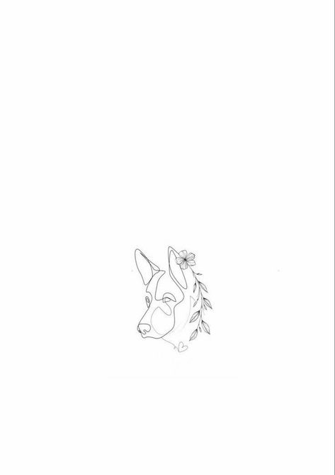 Dog Landscape Tattoo, Fine Line Dog Flower Tattoo, 3 Dog Tattoo Ideas, Boho Dog Tattoo, German Shepherd Dog Ear Outline Tattoo, Tasteful Dog Tattoos, Husky Memorial Tattoo, Creative Dog Tattoo Ideas, Husky Line Art Tattoo