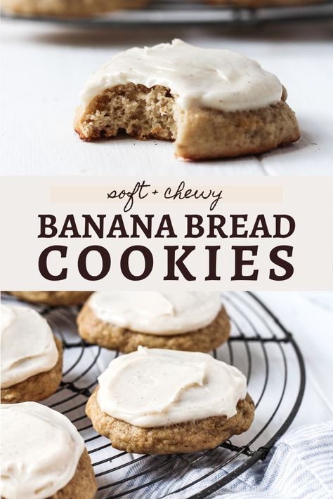 Banana Cookie Recipe, Best Banana Bread Recipe, Banana Bread Cookies, Banana Dessert Recipes, Bread Cookies, Banana Cookies, Banana Dessert, Healthy Treat, Best Banana Bread