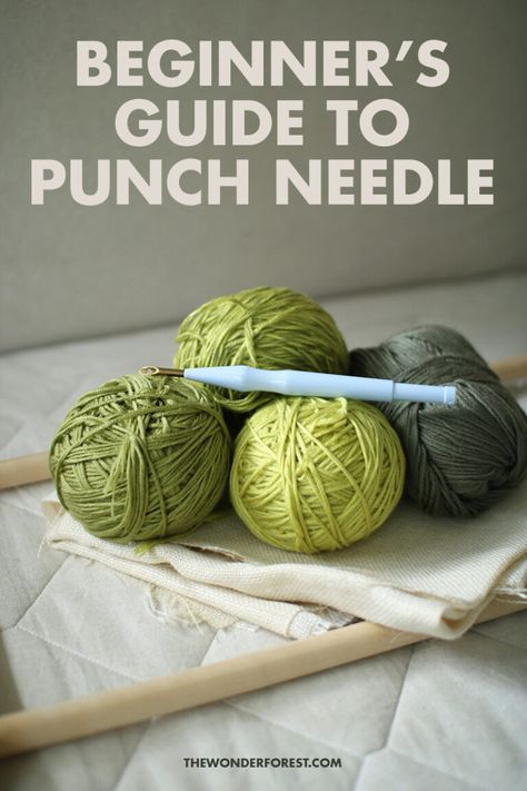 Punch Needle Stitch Types, Punch Needle Rug Tutorial, Needle Punch Art, Punch Needle Ideas Inspiration, Easy Punch Needle, How To Make Punch, Embroidery Types, Punch Rug, Wonder Forest