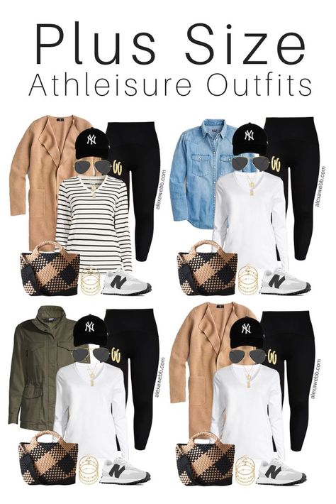 Plus Size Fall Athleisure Outfits - Alexa Webb Plus Active Wear Outfits, Plus Size Leggings Outfit Fall Casual, Fall Plus Work Outfits, Layering Plus Size Outfits, Plus Size Alaska Outfits, Plus Joggers Outfit, Plus Size Zoo Outfit, Plus Size Hiking Outfit Fall, Travel Plus Size Outfits