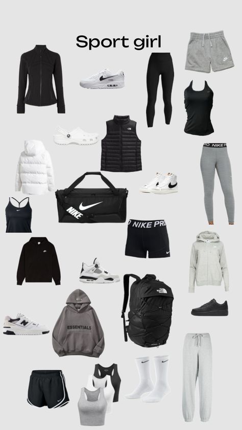 #athletic #sport #sporty #sports #girl#women #fashion Sporty Clothes Aesthetic, Sporty Girl Outfits For School, Sporty Casual Outfits For Women, Track Meet Outfit, College Athlete Outfits, Athletic Girl Aesthetic Outfits, Stylish Sporty Outfits, Athletic Winter Outfits, Sporty Outfits For School