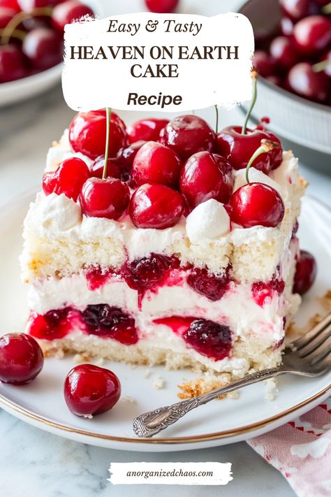 Cherry Trifle Angel Food Cake, Angel Food Cake With Pudding, Angel Cake Recipes, Heavenly White Cake, Cake With Pudding Layer, Cherry Angel Food Cake Dessert, Flavored Angel Food Cake Recipes, A Slice Of Heaven Cake, Cherry Walnut Cake