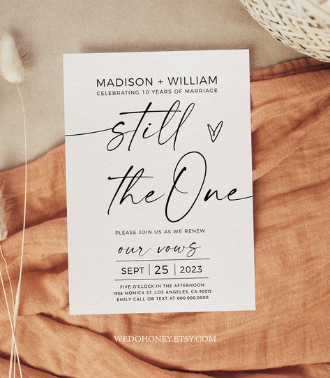 Wedding Renewal Ideas 10 Year, Marriage Stills, Wedding Vow Renewal Ceremony, Vow Renewal Invitations, Still The One, Vowel Renewal, Anniversary Party Invitations, Renewal Wedding, Vow Renewal Ceremony