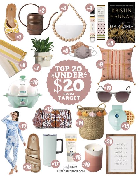 20 finds all under $20 from Target. Perfect Gift ideas for her! If you love shopping or browsing at Target, this post is for you. This guide has new arrivals perfect for spring. Target Gift Ideas, Target Favorites, Target Gifts, Gift Guide For Him, Gift Ideas For Her, 20 Gifts, Teacher Christmas Gifts, Teacher Christmas, Affordable Gifts