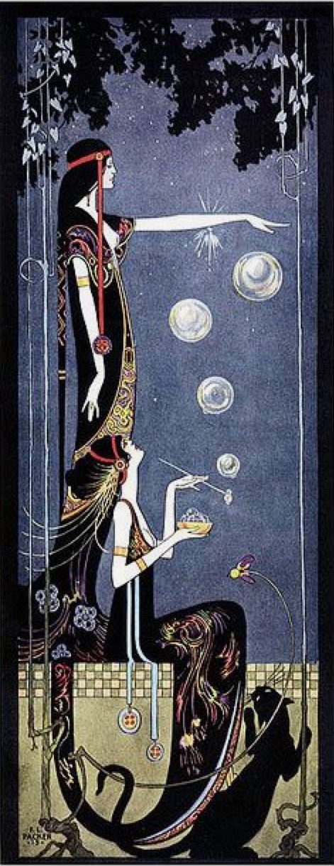 Art Amour, Deco Poster, Bubble Art, Art Deco Posters, Art Et Illustration, Wow Art, Arte Fantasy, Art And Illustration, Pics Art