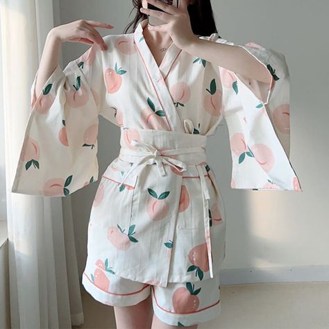 Cotton Kimono Peach Print Pajamas Introducing our elegant Cotton Kimono Peach Print Pajamas, perfect for a cozy night's sleep. Made from high-quality cotton, these pajamas are comfortable and durable. The beautiful peach print adds a touch of elegance to your sleepwear. Treat yourself to a luxurious evening with our Cotton Kimono Peach Print Pajamas. Size Info. Kimono XL: for Weight Range(40-60 kg) 2XL: for Weight Range (60-70 kg) 3XL: for Weight Range (70-80 kg) Pullover/Cardigan XL: for Weight Range(40-60 kg) 2XL: for Weight Range (60-70 kg) 3XL: for Weight Range (70-80 kg) All measurements are approximate and can vary slightly. Please check size info. before order. Short Kimono Outfit, Bedtime Outfit, Peach Print, Pullover Cardigan, Platform Mary Janes, Cotton Kimono, Short Kimono, Print Pajamas, Cotton Pyjamas