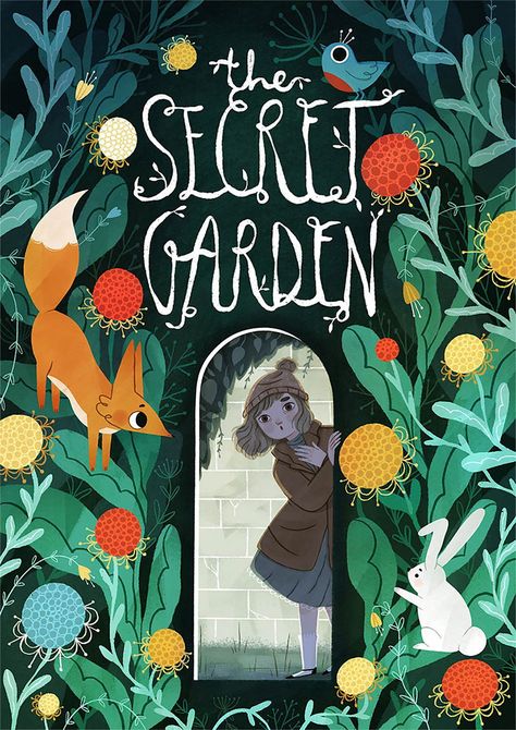 Secret Garden Illustration, Secret Garden Book, Childrens Book Cover, غلاف الكتاب, 동화 삽화, Buch Design, Motifs Textiles, Book Cover Illustration, Beautiful Book Covers