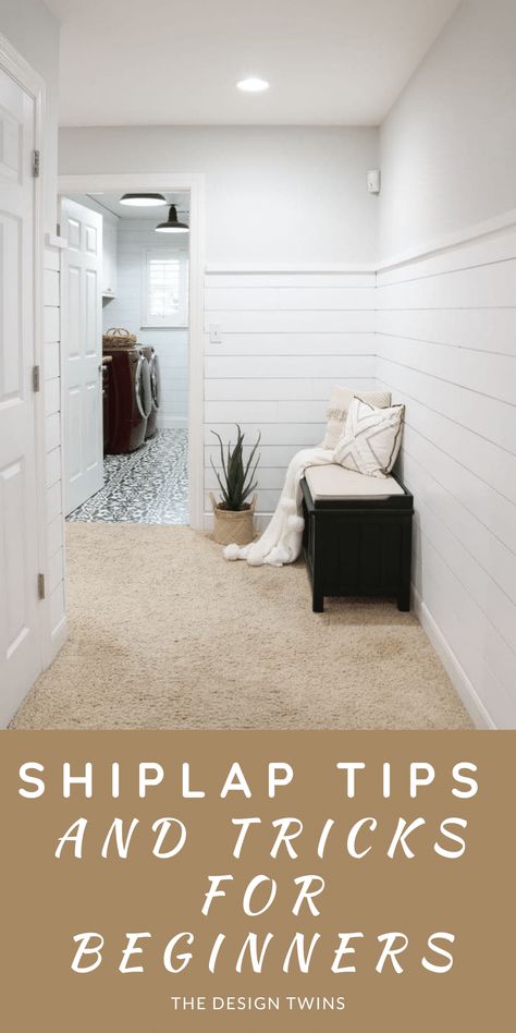 How To Hang Shiplap Wall, Slip Lap Walls Bathroom, Basement With Shiplap Walls, White Shiplap With Grey Walls, Removing Shiplap Wall, Simple Shiplap Wall, Long Shiplap Wall, Partial Shiplap Wall Bathroom, Living Rooms With Shiplap