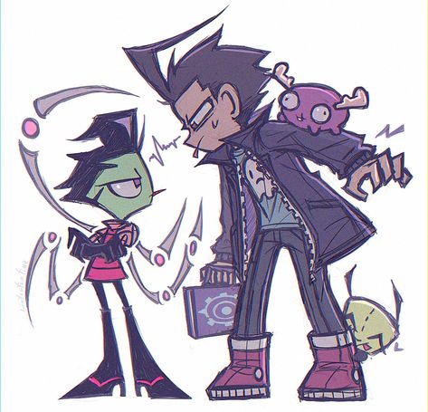 Gir Invader Zim Drawing, Gir Zim Invader, Gir Fanart Human, Zim Invader Zim Fanart, Dib Fanart Invader Zim, Invader Zim X Dib Fanart, Invader Zim Zadr Fanart, Invader Zim Zim Fanart, Gaz Invader Zim Fanart