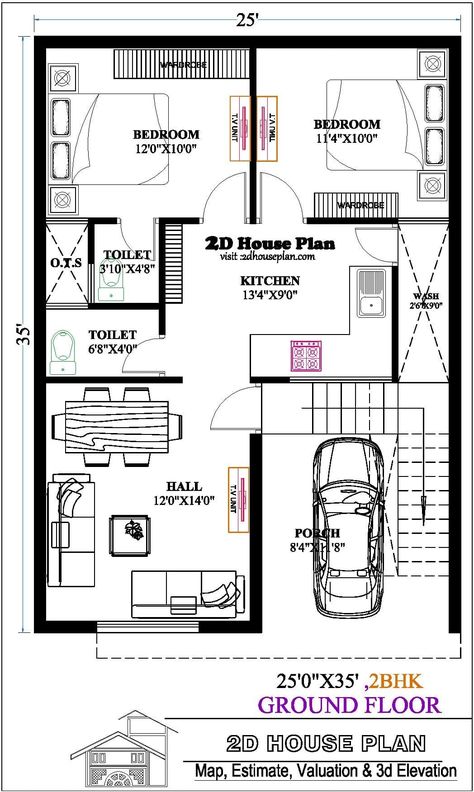 25 35 house plan | 25×35 house plan | Best 2bhk house plan 25 X 35 House Plan, 35×40 House Plan, 20×35 House Plan, 25×35 House Plan, 30×35 House Plan, 25×40 House Plan, 2bhk Plan, 2 Bhk House Plan, One Bedroom House Plans