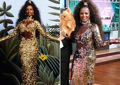 Coming To America Dress, Zamunda Theme Party, Vanessa Bell Calloway Coming To America, Coming 2 America Outfits, Coming To America Hairstyle, Coming To America Party Theme Outfits, Coming To America Party Theme, Coming To America Wedding, Coming To America Costume