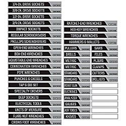 Storage Unit Organization, Drawer Labels, Magnetic Tools, Craftsman Tools, Garage Organization Diy, Storage Labels, Tool Box Organization, Organizing Labels, Tool Chest